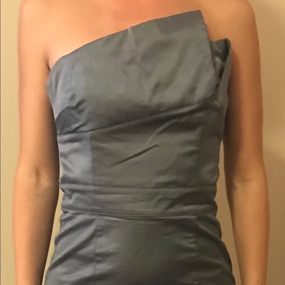 Bebe Strapless Cocktail Dress - Gray